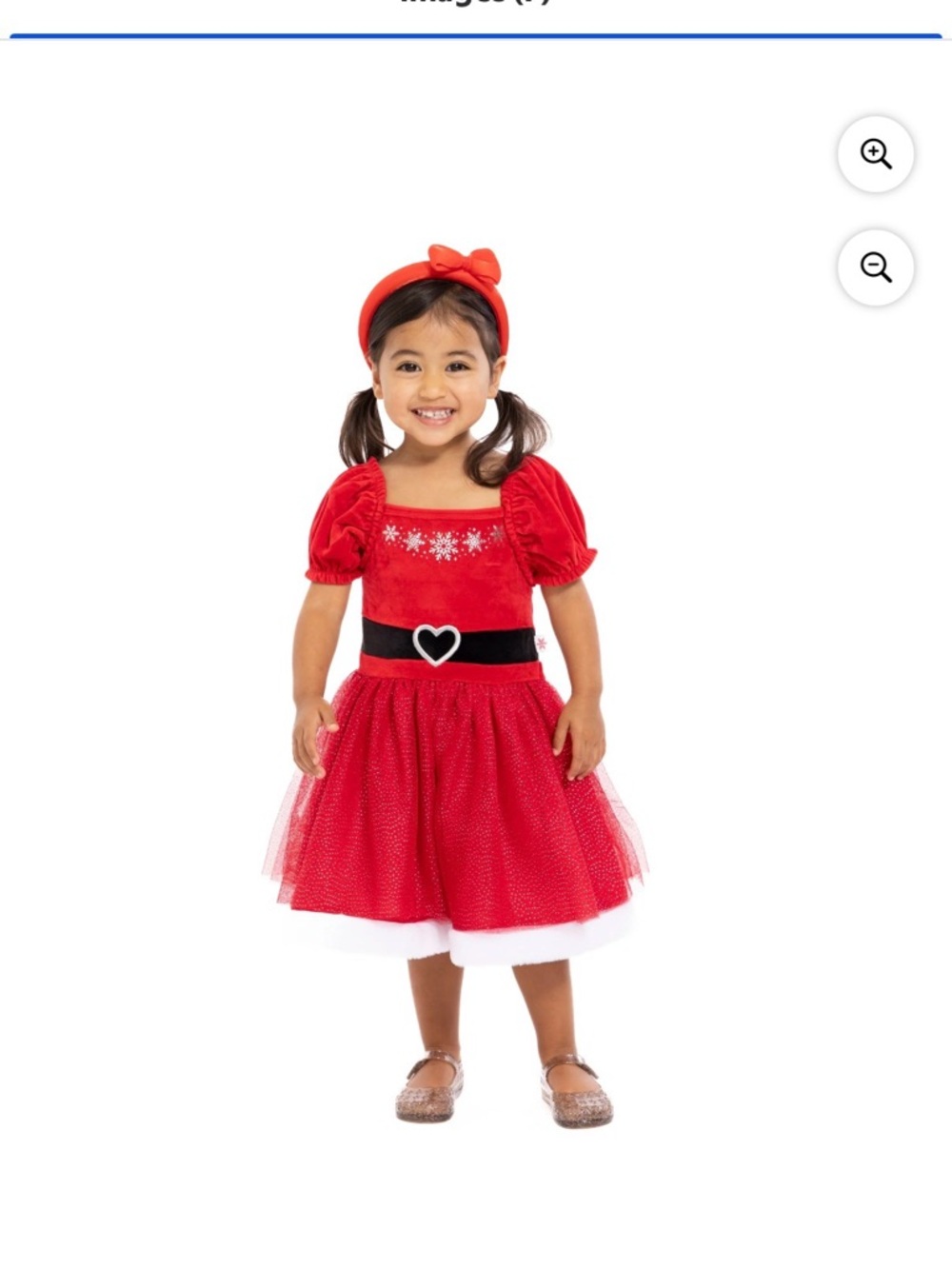 Holiday Time Baby Girls Cosplay Santa Tutu Dress Christmas, Size 12 Months